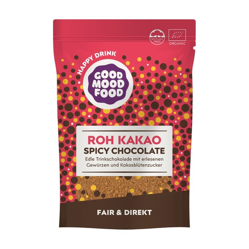 goodmoodfood Roh Kakao Spicy Chocolate Trinkschokolade mit Kokosblütenzucker und Gewürzen - Produktbild