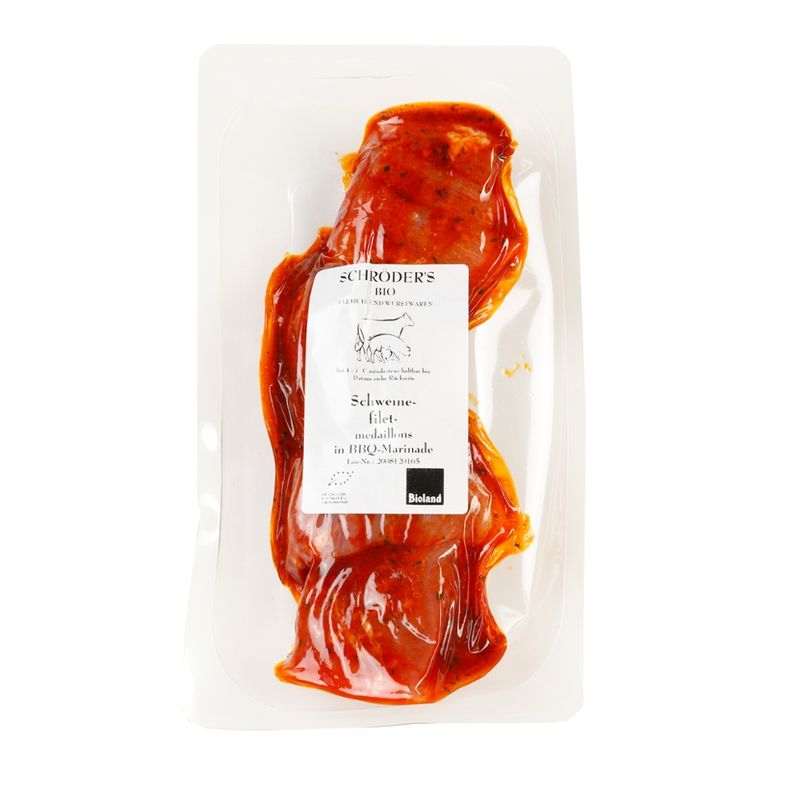 Schröder's Bio Fleisch- und Wurstwaren Schweinefiletmedaillons Barbecue 250 g - Produktbild
