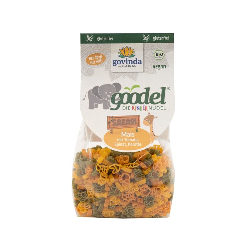 Govinda goodel DIE KINDERNUDEL SAFARI  Mais mit Tomate, Spinat, Karotte - Produktbild