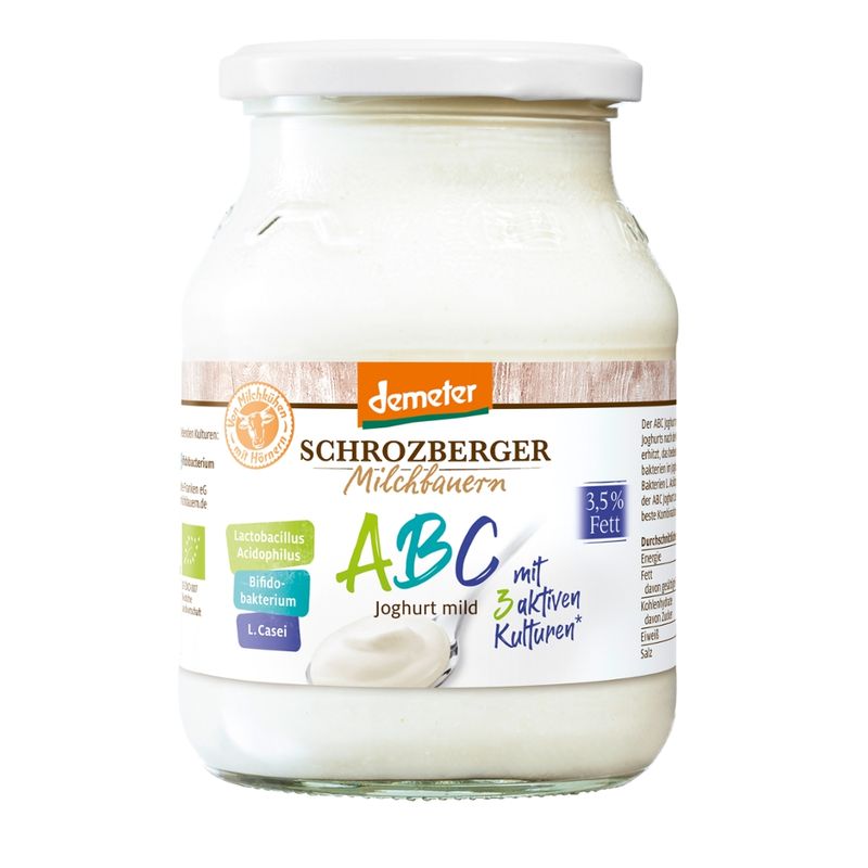 Schrozberger Milchbauern demeter Joghurt mild Natur 500g ABC - Produktbild