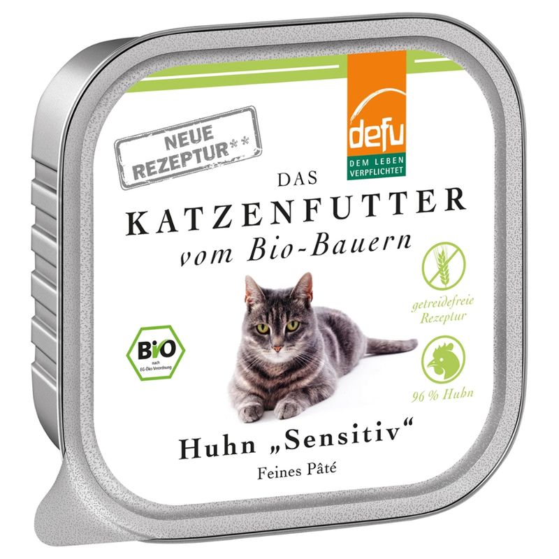 defu - Das Tierfutter vom Bio-Bauern Katze Huhn "Sensitiv" - Produktbild