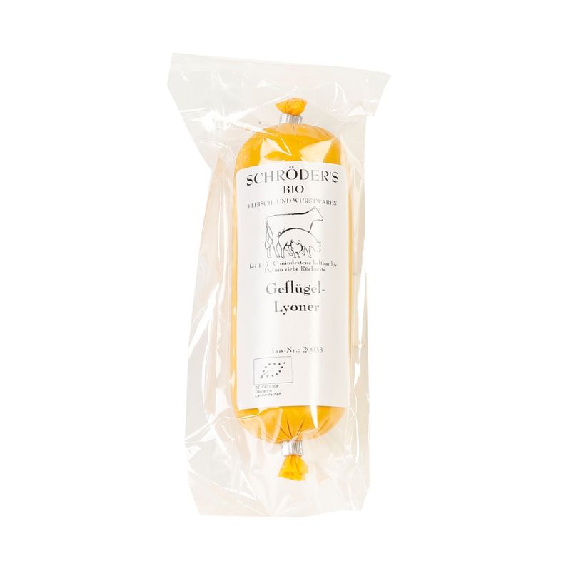 Schröder's Bio Fleisch- und Wurstwaren Geflügellyoner 120 g Stück - Produktbild