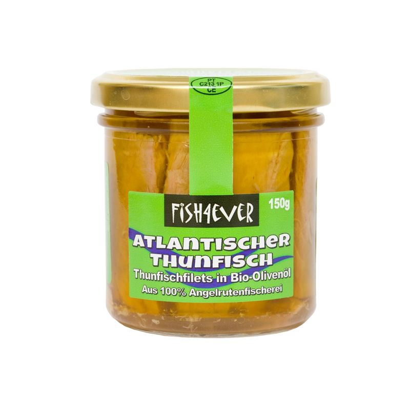 Fish4Ever Azoren Thunfischfilets in Bio-Olivenöl aus Naturland Wildfisch zertifizierter Angelfischerei und vor Ort handwerklich verarbeitet - Produktbild
