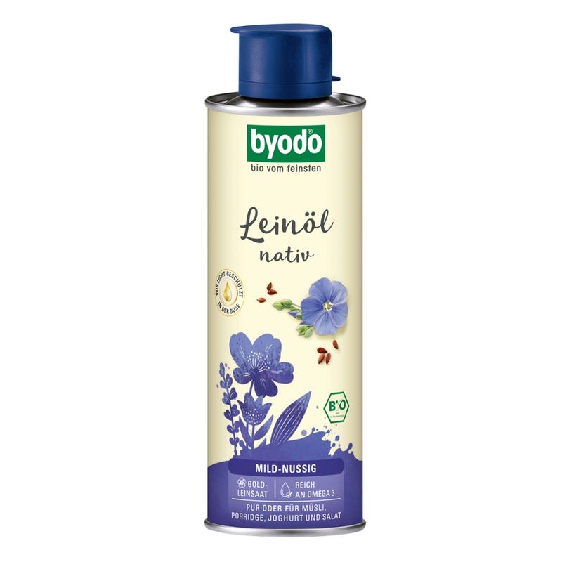 Byodo Byodo Leinöl, nativ - in der Dose, 0,25 l - Produktbild