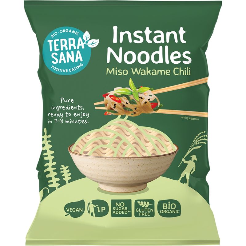 TerraSana Instant-Nudeln mit Miso Wakame Chili - Produktbild