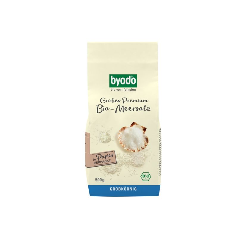 Byodo Byodo Grobes Premium Bio-Meersalz, 500 g - Produktbild