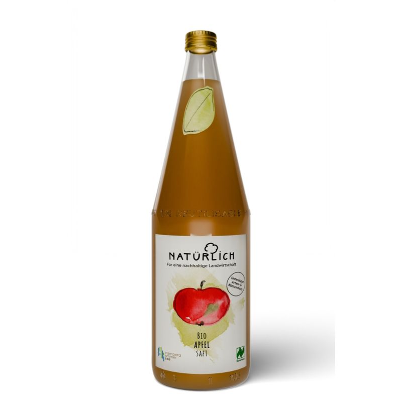 Natürlich Apfelsaft - Direktsaft aus Äpfel vom eigenen Anbau am Ammersee - Produktbild