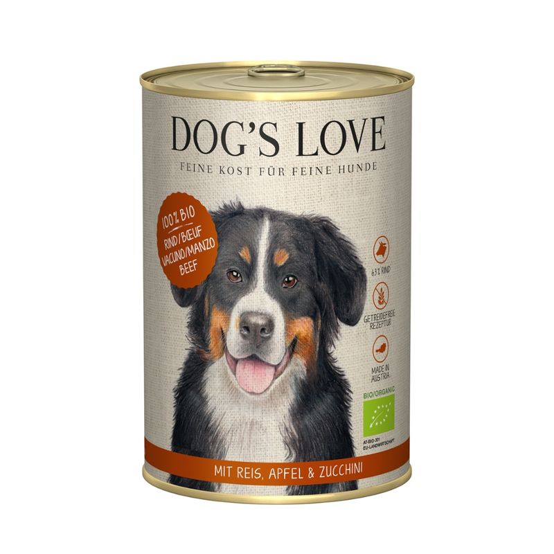 DOG'S LOVE DOG'S LOVE Adult BIO Pute mit Bio-Naturreis & Bio-Apfel 400g - Produktbild
