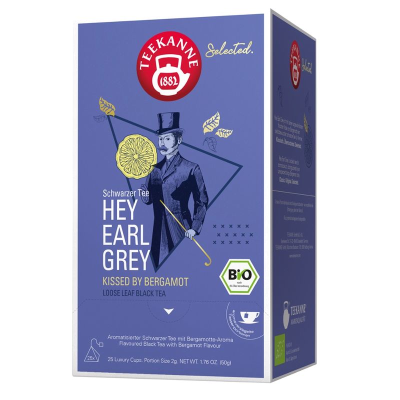 Teekanne Selected BIO Luxury Cup Hey Earl Grey RFA 8x25 - Produktbild