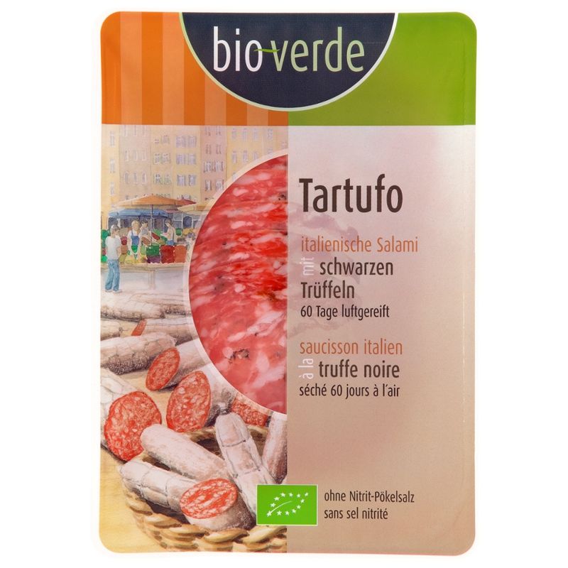bio-verde Salami al tartufo Aufschnitt aus Italien 80 g - Produktbild