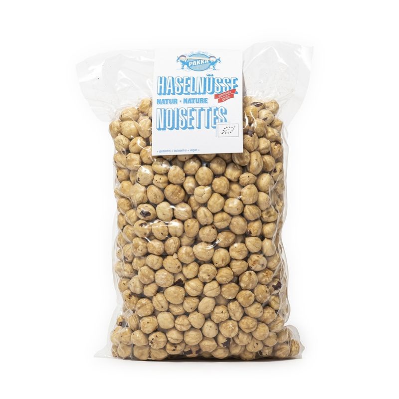 Pakka Jumbo Haselnüsse Nature, geröstet, Bio & fair, 1kg - Produktbild
