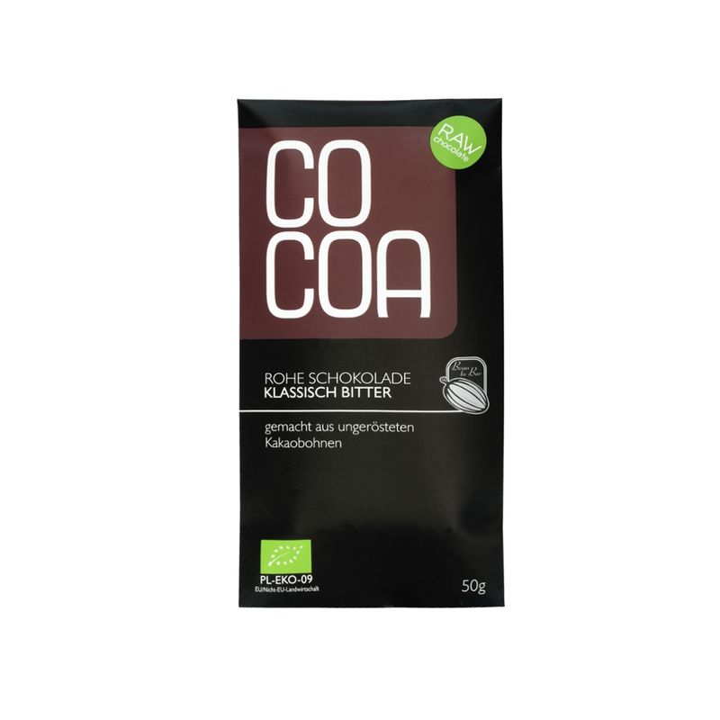 Cocoa Cocoa Rohkostschokolade Klassisch Bitter - Produktbild