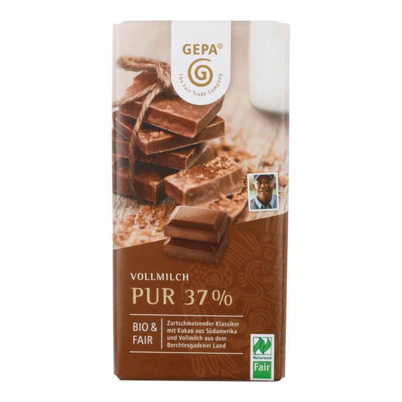 GEPA - The Fair Trade Company Vollmilch pur 37% - Produktbild