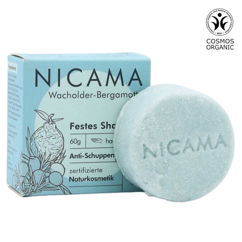 NICAMA NICAMA Festes Shampoo Wacholder-Bergamotte 60g - Produktbild