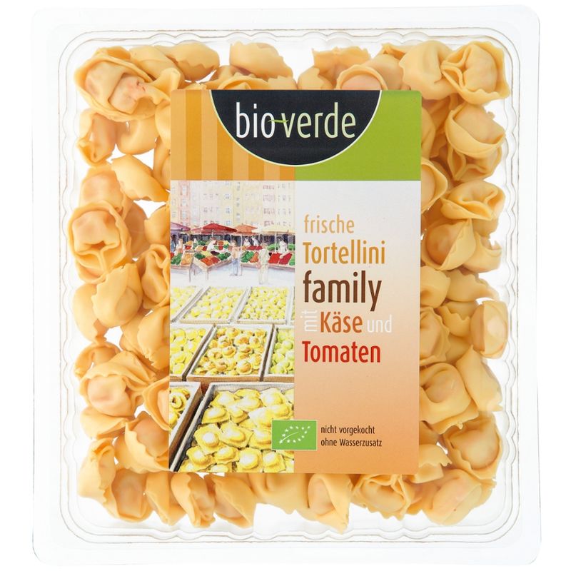 bio-verde Frische Tortellini "Family Pack" mit Käse-Tomatenfüllung 400 g - Produktbild