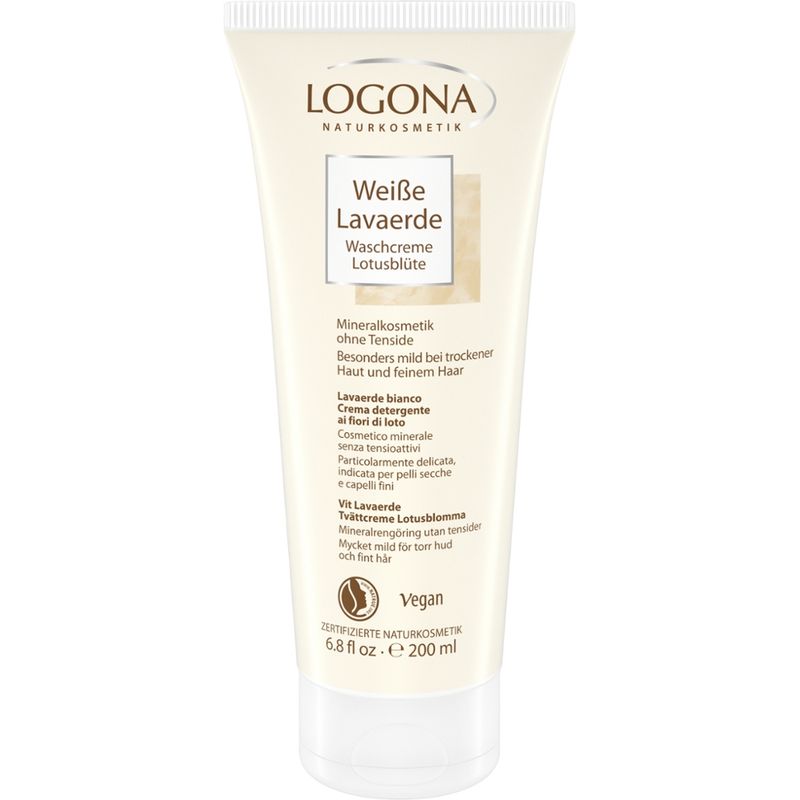 Logona Weiße Lavaerde Waschcreme Lotusblüte - Produktbild