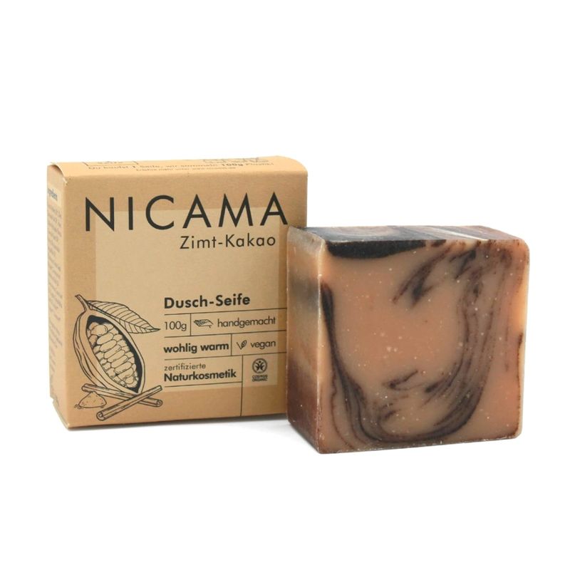 NICAMA NICAMA zertifizierte Bio-Seife Zimt-Kakao 100g - Produktbild