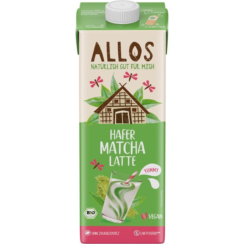 Allos Allos Hafer Matcha Latte Drink - Produktbild