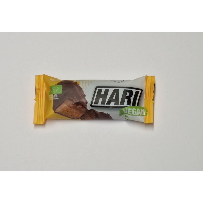 Bio vegane Konditorei KoJaKe Schokoriegel mit 52% veganer Haselnusscreme, 17% gerösteten Haselnüssen und 12% Nussnougat umhüllt mit Schokoladenkuvertüre. - Produktbild
