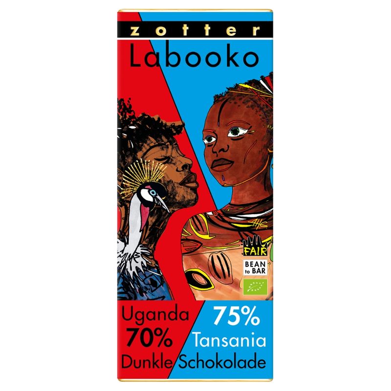 Zotter Schokolade Labooko -  70% Uganda & 75% Tansania - Produktbild