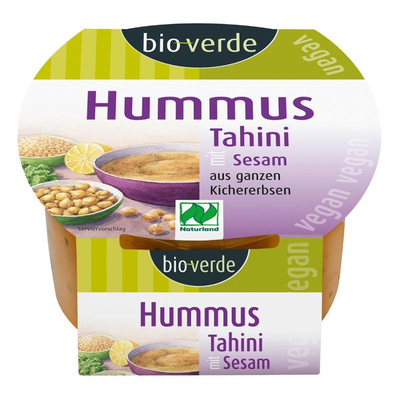 bio-verde Hummus Tahini NATURLAND 150 g - Produktbild