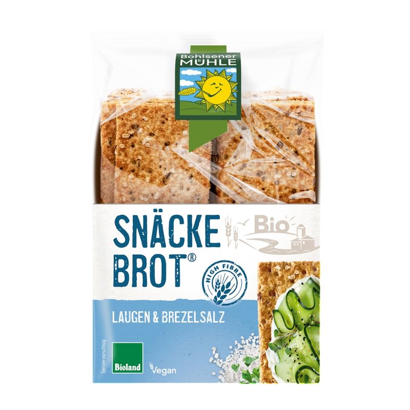 Bohlsener Mühle Snäckebrot Laugen & Brezelsalz - Produktbild