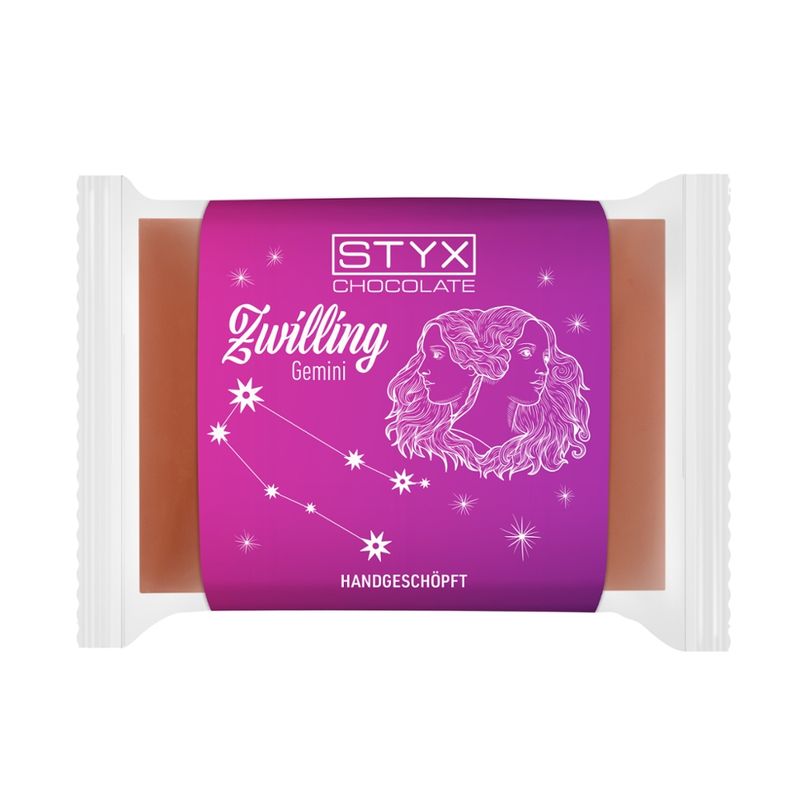 Styx Naturcosmetic BIO Feinste Vollmilchschokolade 50g Sternzeichen Zwilling - Produktbild