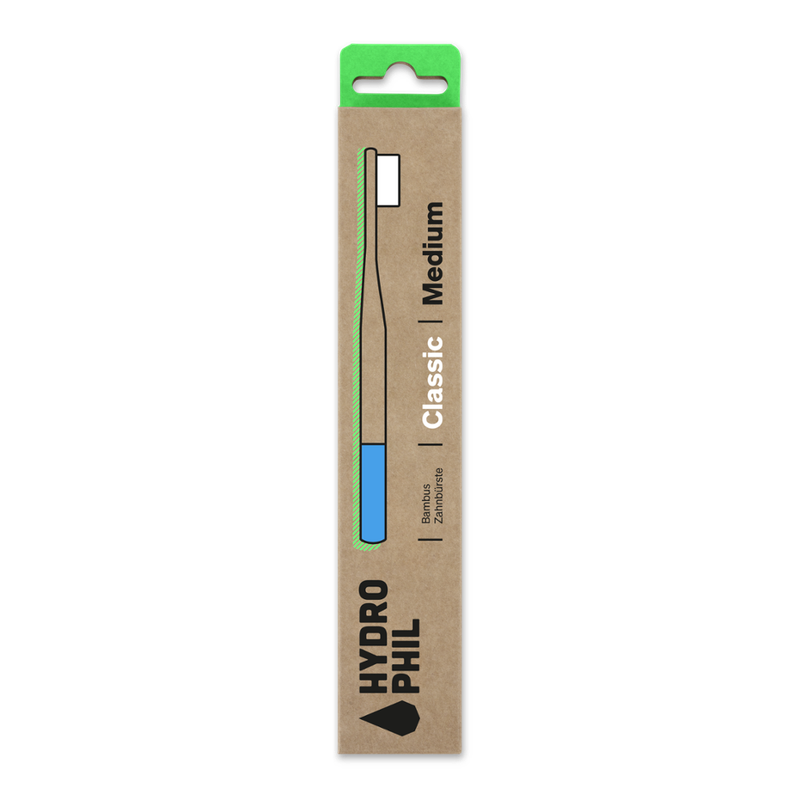 HYDROPHIL Hydrophil - Zahnbürste Classic medium / natur & atlantic ocean - Produktbild
