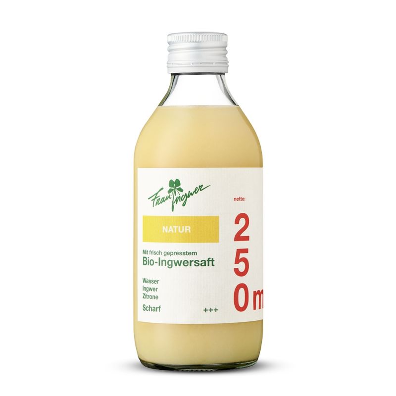 Frau Ingwer Frau Ingwer Natur 250 ml mit frisch gepresstem Ingwersaft - Produktbild