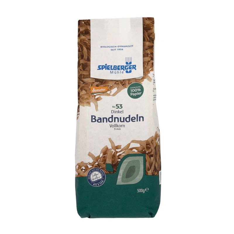 Spielberger Mühle Dinkel Bandnudeln, vollkorn, 9 mm, demeter - Produktbild