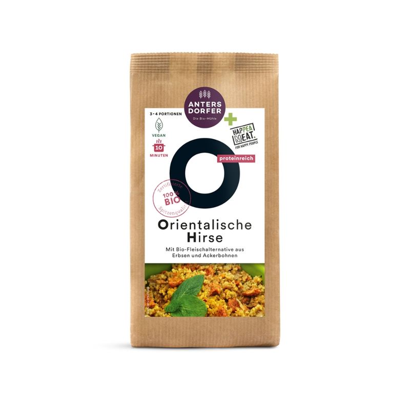 Antersdorfer - Die Bio-Mühle Bio Orientalische Hirse mit Bio-Fleischalternative aus Erbsen und Ackerbohnen - Produktbild