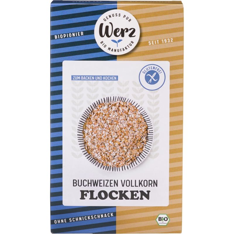 Naturkornmühle Werz Buchweizen Vollkorn Flocken, glutenfrei - Produktbild
