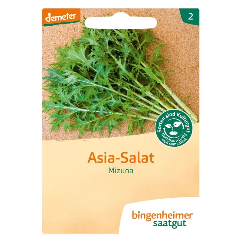 Bingenheimer Saatgut Mizuna - Asia Salat (Saatgut) - Produktbild