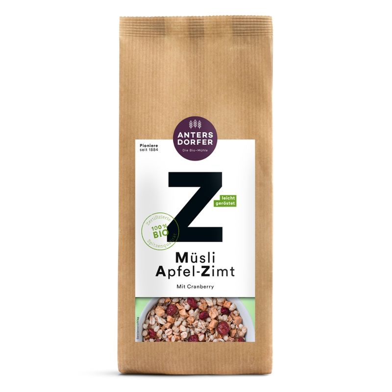 Antersdorfer - Die Bio-Mühle Bio Müsli Apfel-Zimt (mit Cranberry) - Produktbild