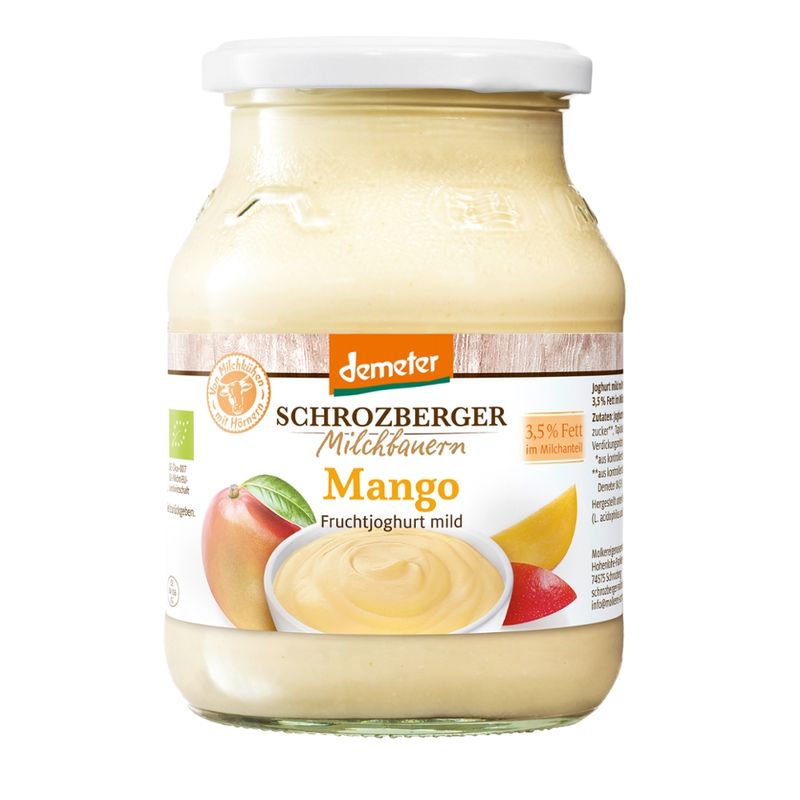 Schrozberger Milchbauern demeter Fruchtjoghurt mild Mango - Produktbild