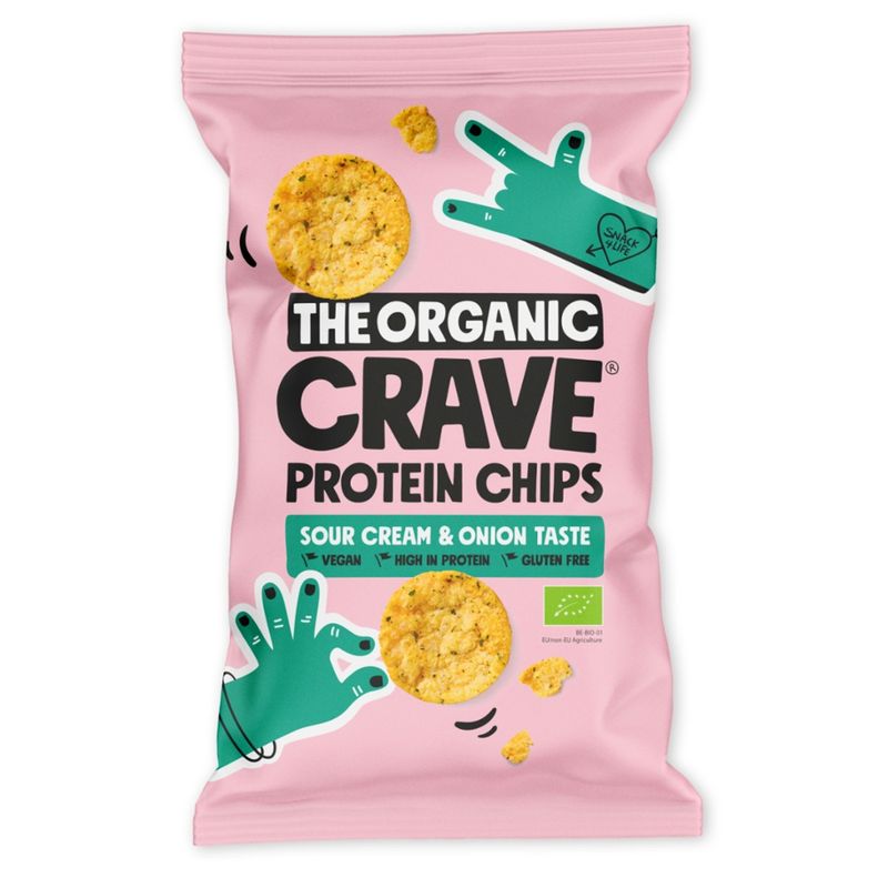 The Organic Crave The Organic Crave Protein Chips Sour Cream & Onion Taste 75g - Produktbild