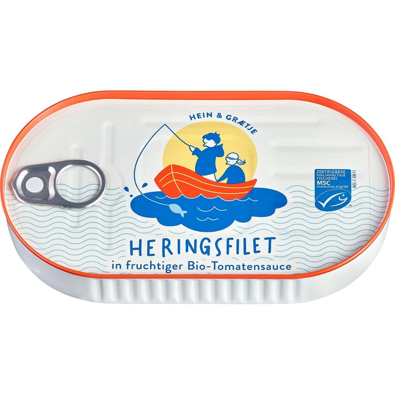 Hein & Graetje MSC "HEIN&GRAETJE" Heringsfilet in fruchtiger Bio Tomatensauce - Produktbild