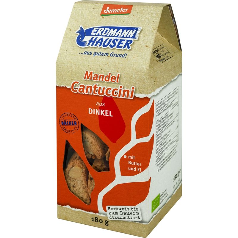 ErdmannHAUSER Getreideprodukte ErdmannHAUSER demeter Dinkel Mandel Cantuccini - Produktbild
