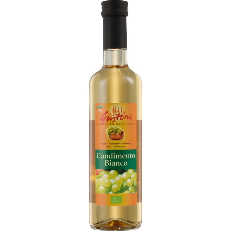 Gustoni Condimento Bianco, original italienischer Weinessig mit Traubenmost, 5,4% Säure - Produktbild