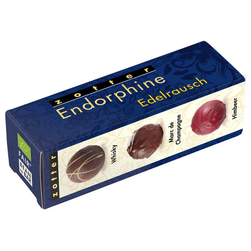 Zotter Schokolade Endorphine Edelrausch (Alk.) - 3 Kugeln - Produktbild