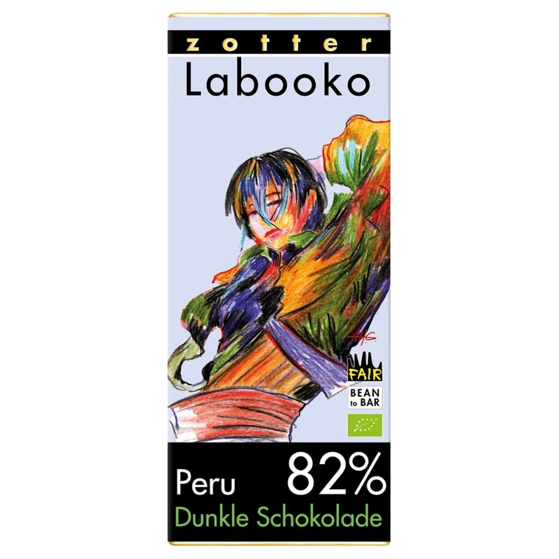 Zotter Schokolade Labooko 82% PERU - Produktbild