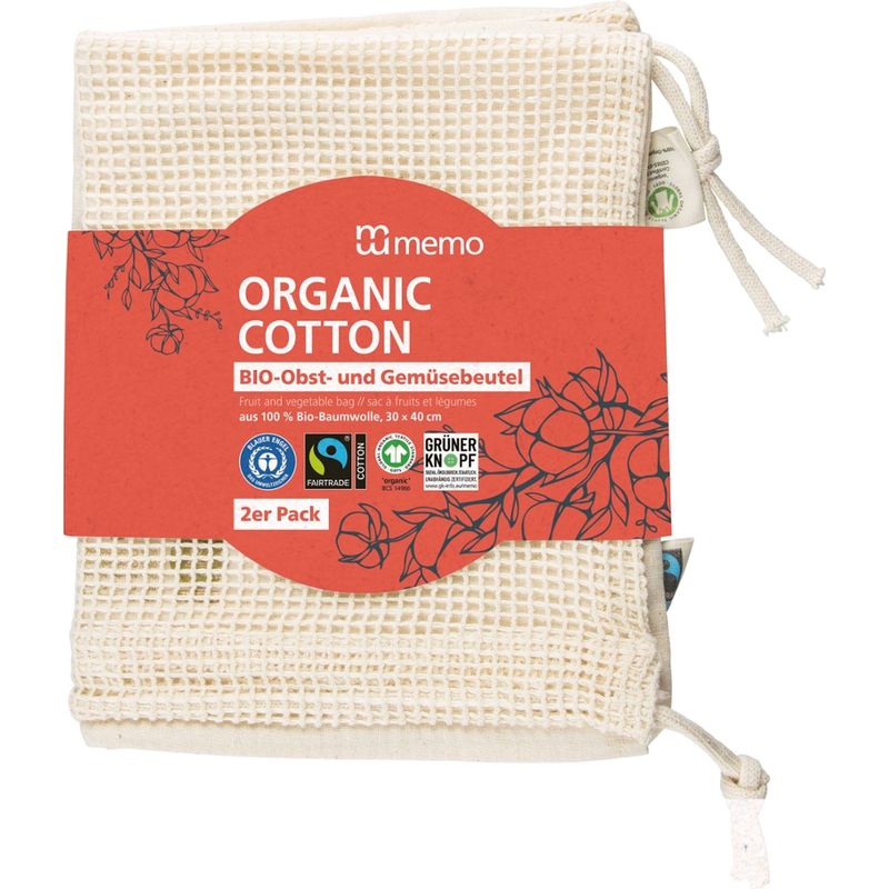 memo 2 memo Bio-Baumwollbeutel für Obst und Gemüse - Produktbild