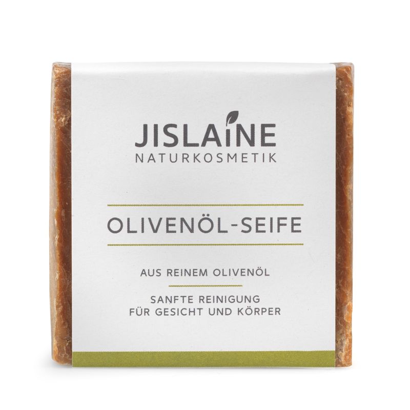 Jislaine Naturkosmetik Olivenöl-Seife Block, 200g - Produktbild
