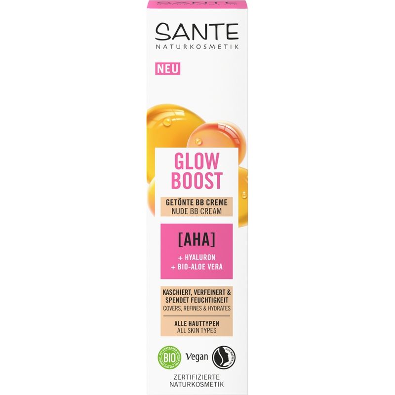 Sante Glow Boost getönte BB Creme mit AHA, Hyaluron & Bio Aloe-Vera - Produktbild
