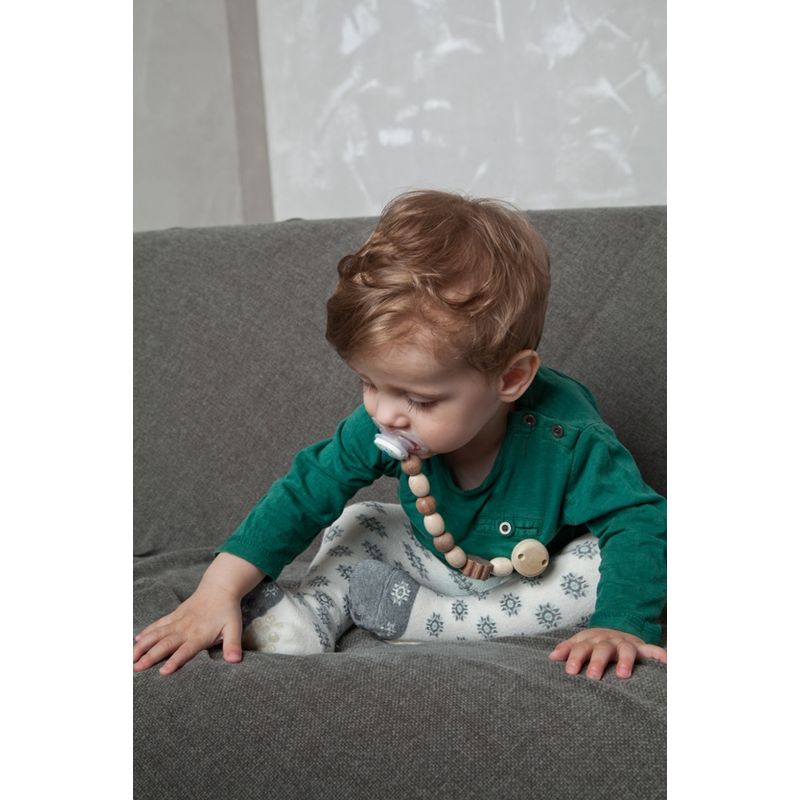 GRÜNSPECHT Naturprodukte GRÜNSPECHT Holz-Schnullerkette mit Silikonring sortiert - Produktbild