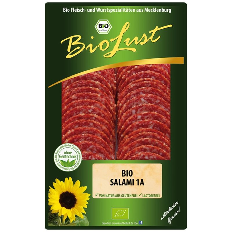 Biolust Bio Salami geschnitten - Produktbild