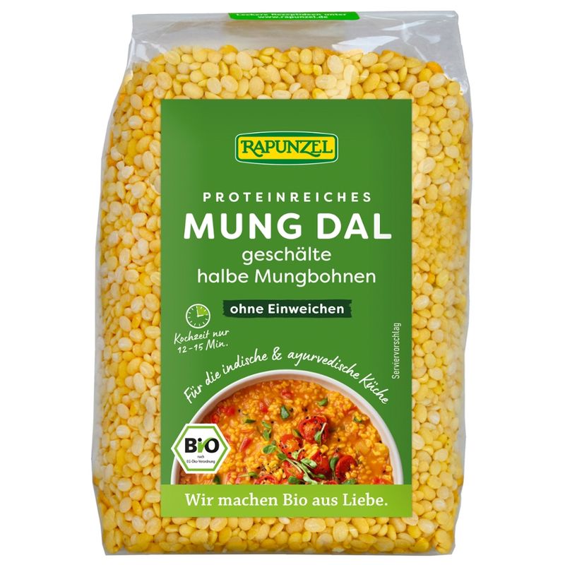 Rapunzel Mung Dal, Mungbohnen halb, geschält - Produktbild