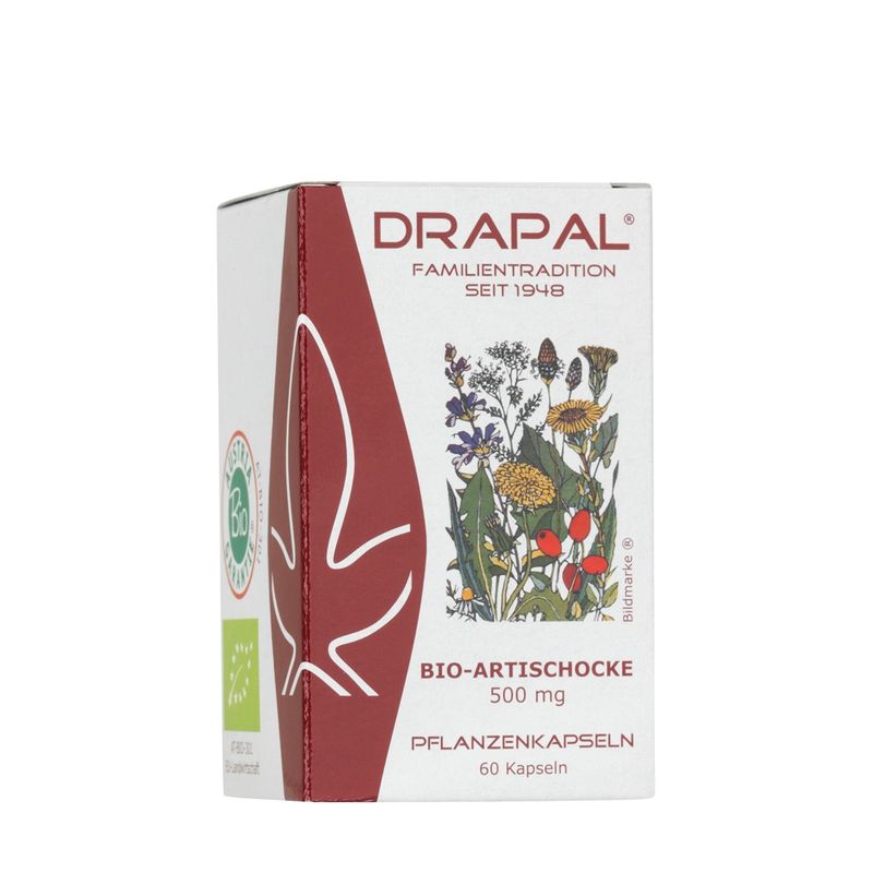 DRAPAL Bio-Artischocken 500 mg Kapseln 60 Stück - Produktbild