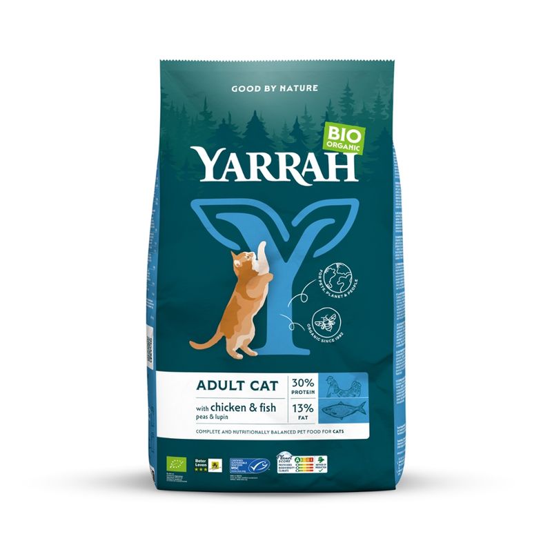 Yarrah Organic Petfood Yarrah Bio Katze Trockenfutter Huhn & Fisch (MSC) - Produktbild