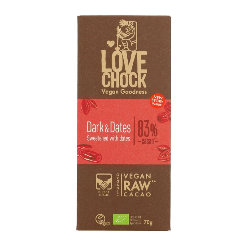 Lovechock Lovechock Dark & Dates gesüßt mit Datteln 83 % - Produktbild